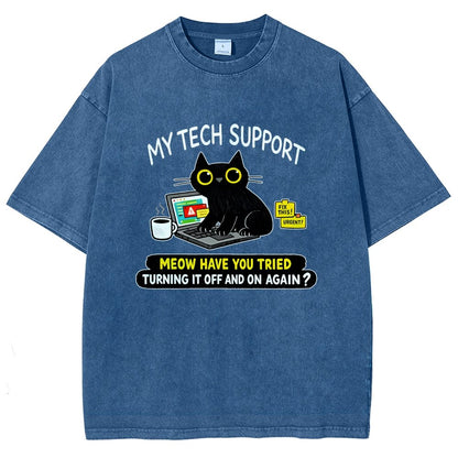 My Tech Support Vintage Distressed T-shirt