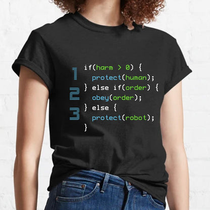 3 Laws of Robotics Geeky T-Shirt