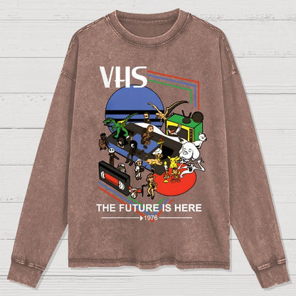 The Future Is Here Washed Long Sleeve Tee