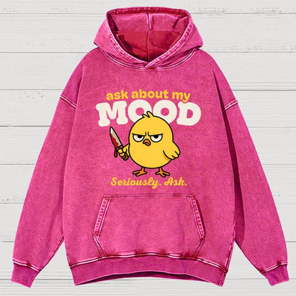 Ask About My Mood Vintage Distressed Hoodie
