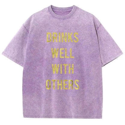 Drinks Well With Others Vintage Distressed T-shirt