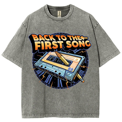 Back to the First Song Vintage Distressed T-shirt