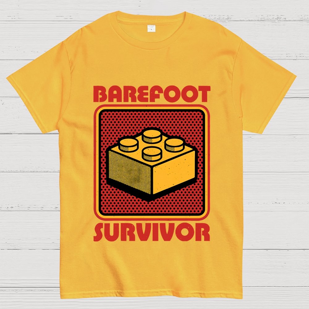 Foot Brick Survivor Geek T-Shirt