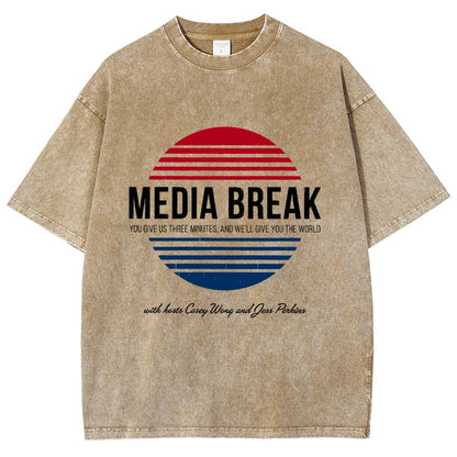Media Break Vintage Distressed T-shirt