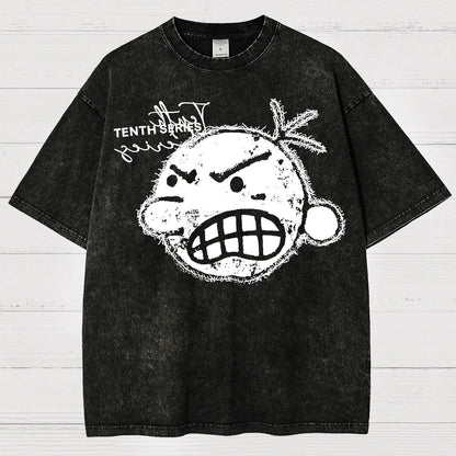 Retro Street Tenth Series Graphic Vintage Distressed T-shirt
