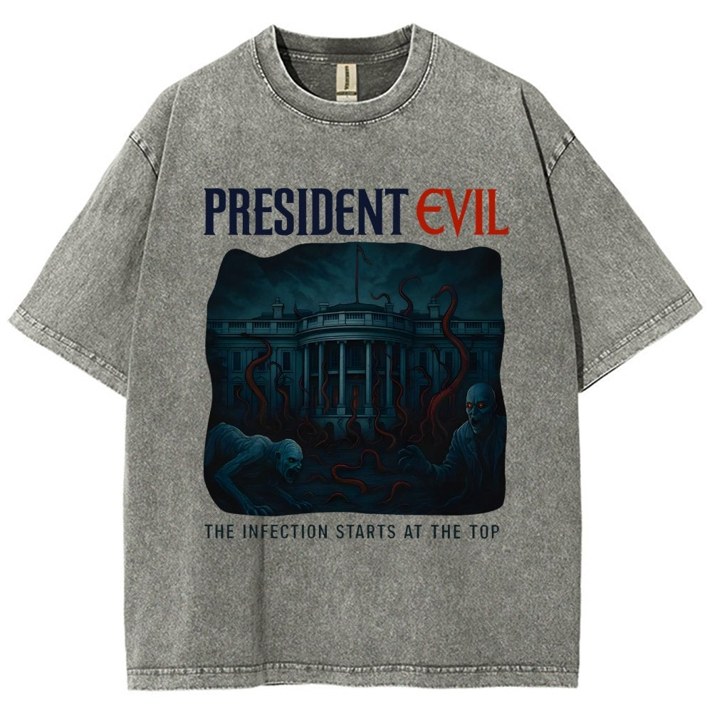 President Evil Vintage Distressed T-shirt
