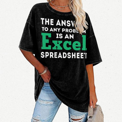 The Answer To Any Problem Is An Excel Spreadsheet Vintage Distressed T-shirt