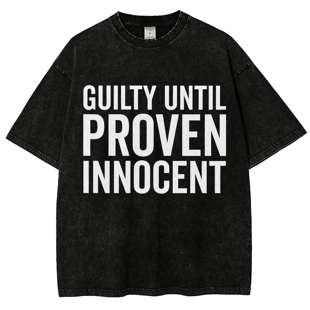 Guilty Until Proven Innocent Vintage Distressed T-shirt