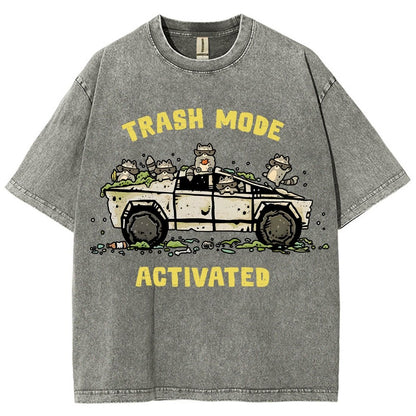 Trash Mode Activated Vintage Distressed T-shirt