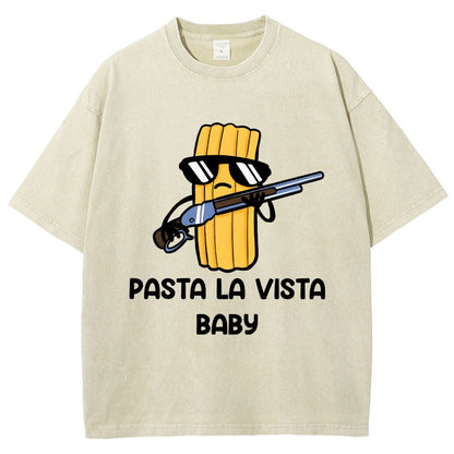 Pasta la Vista Baby Vintage Distressed T-shirt