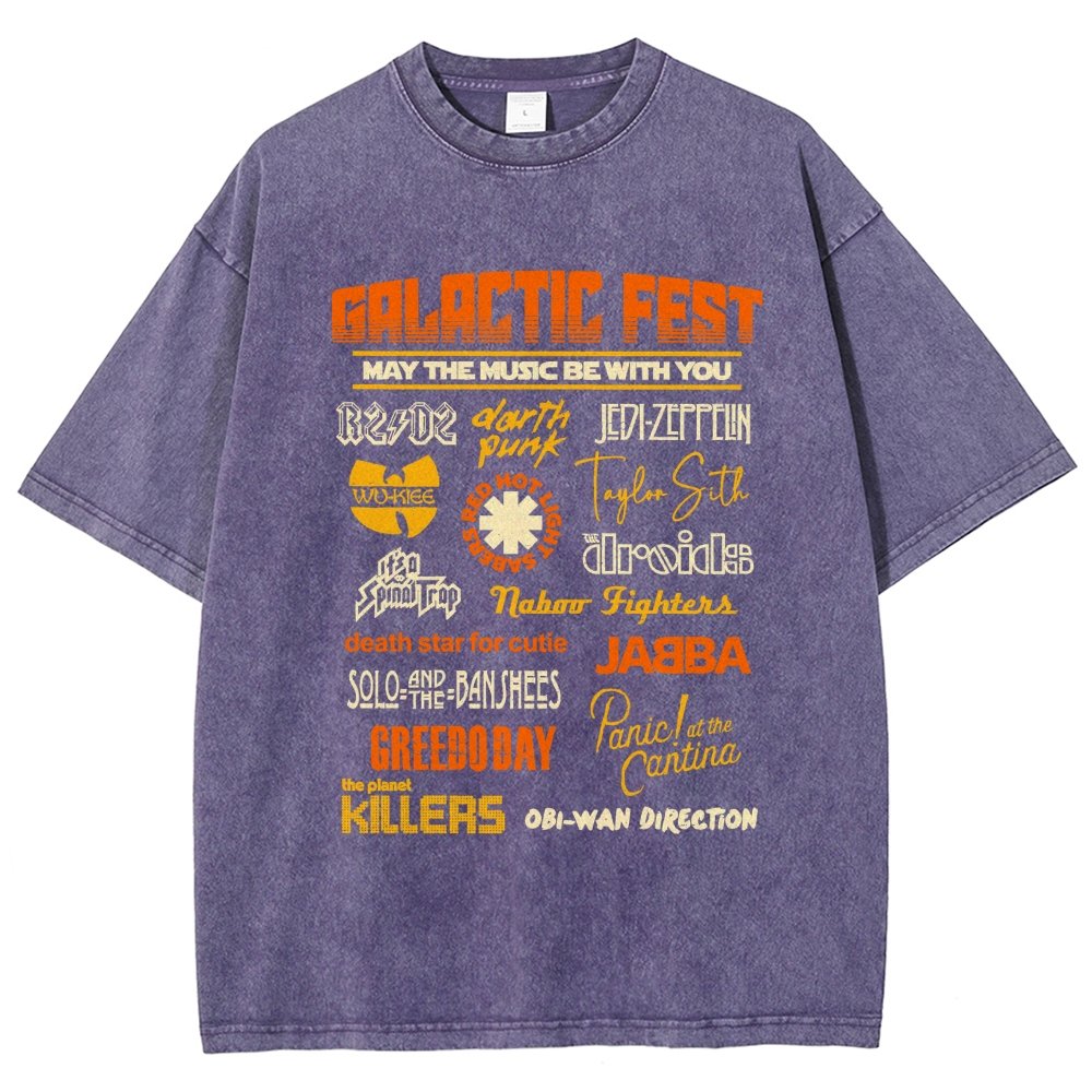 Galactic Fest Vintage Distressed T-shirt