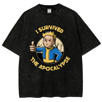 I Survived the Apocalypse Vintage Distressed T-shirt