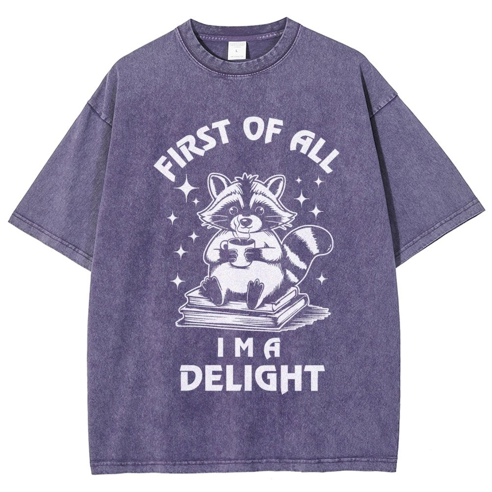 First Of All I'm A Delight Vintage Distressed T-shirt