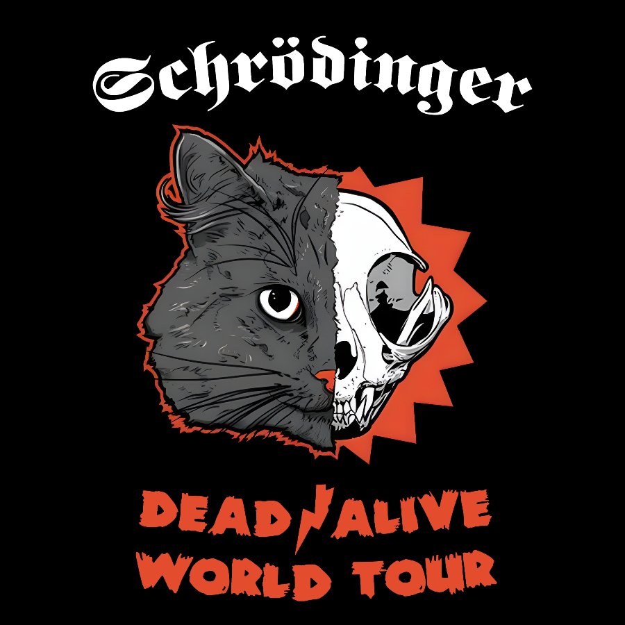 Schrodinger -Dead   Alive World Tour Geek T-Shirt