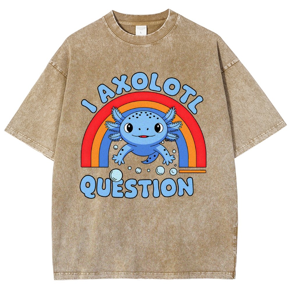 Cute Axolotl I axolotl questions Vintage Distressed T-shirt
