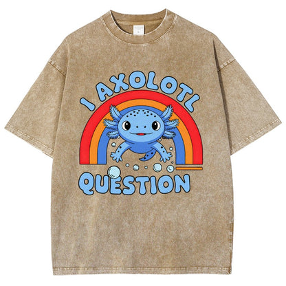 Cute Axolotl I axolotl questions Vintage Distressed T-shirt