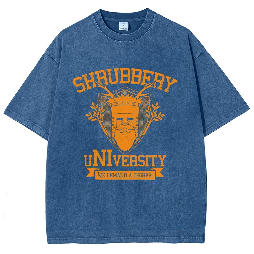 Shrubbery University Vintage Distressed T-shirt