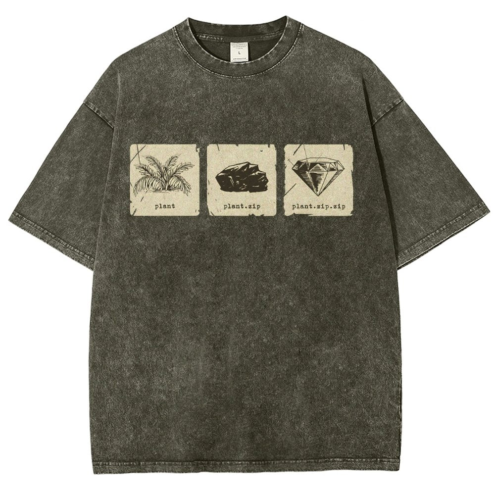 Internet Funny Plant.zip.zip Vintage Distressed T-shirt