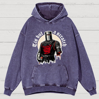Tis But A Scratch Vintage Distressed Hoodie