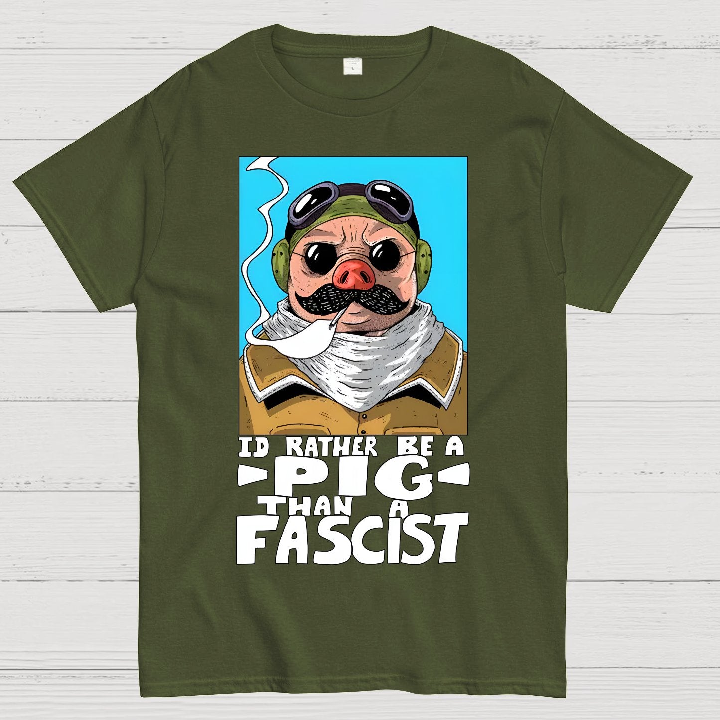 “I’d rather be a Pig than a Fascist.” Geek T-Shirt