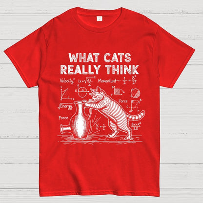 Funny Cat Physics  What Cats Really Think Geek T-Shirt