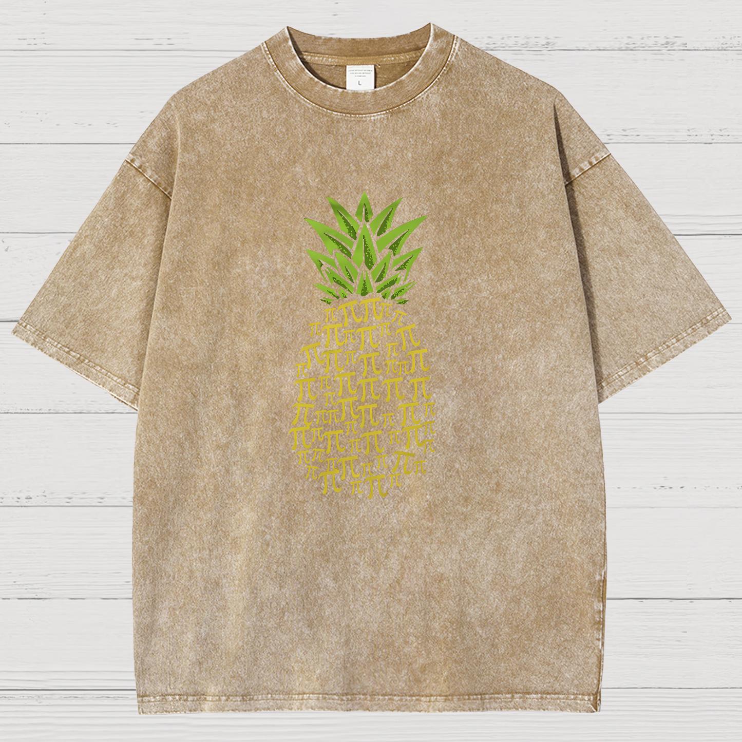 Pi Pineapple Vintage Distressed T-shirt