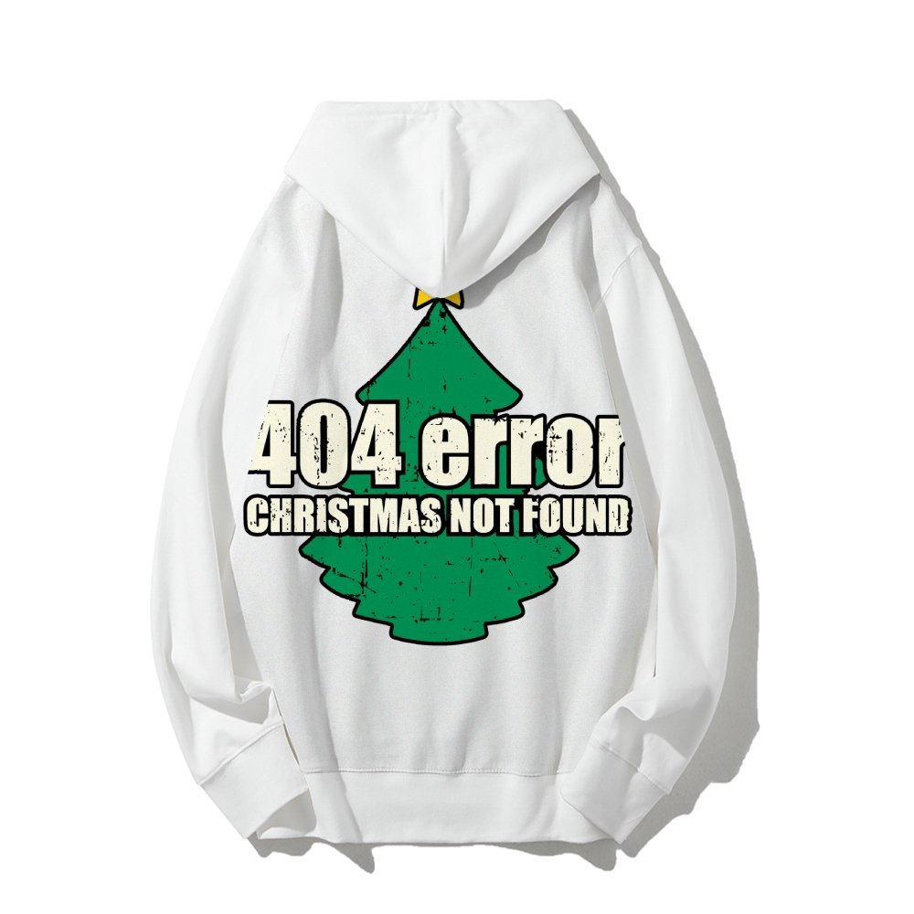Error 404 Printed Back Cotton Hoodie