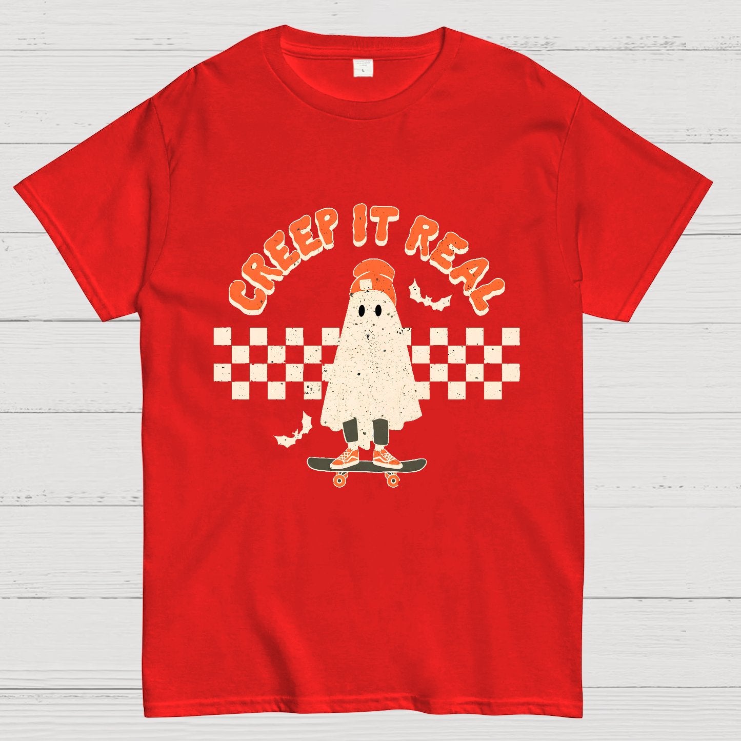 Creep it Real Vintage Ghost Halloween Geeky T-Shirt