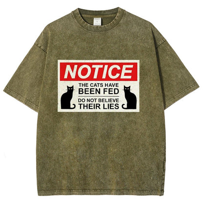 Cats Have Been Fed Vintage Distressed T-shirt