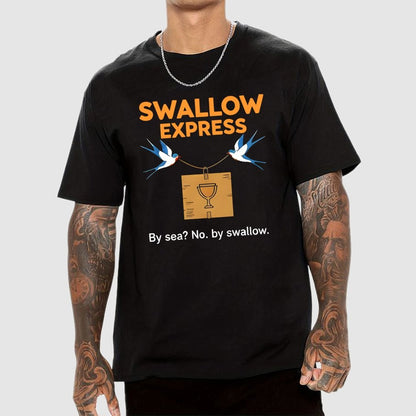 Swallow Express By Sea No, By Swallow Art Print Geek T-Shirt