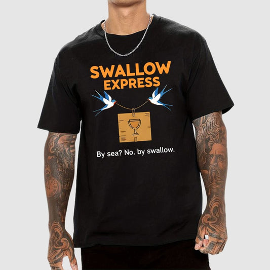Swallow Express By Sea No, By Swallow Art Print Geek T-Shirt
