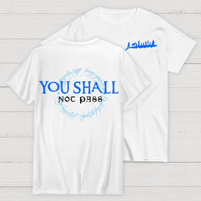 You Can't Cross  Front And Back Printing Geek T-Shirt