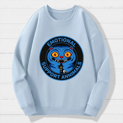 Emotional Support Annimals Geek Cotton Sweatshirt