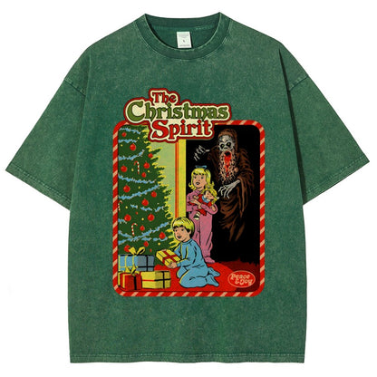 The Christmas Spirit Vintage Distressed T-shirt