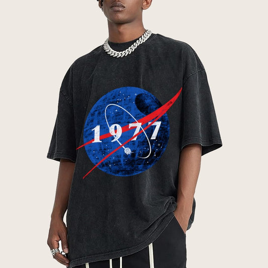 Space Force Origins 1977 Vintage Distressed T-shirt