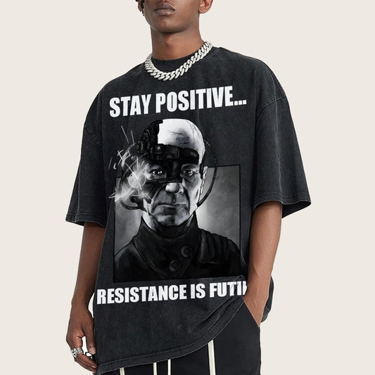 Stay positive... Persistence is key Vintage Distressed T-shirt