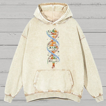 CATS DNA Geeky Vintage Distressed Hoodie
