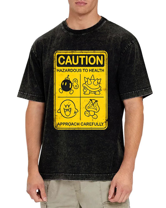 Caution Hazardous To Health Vintage Distressed T-shirt