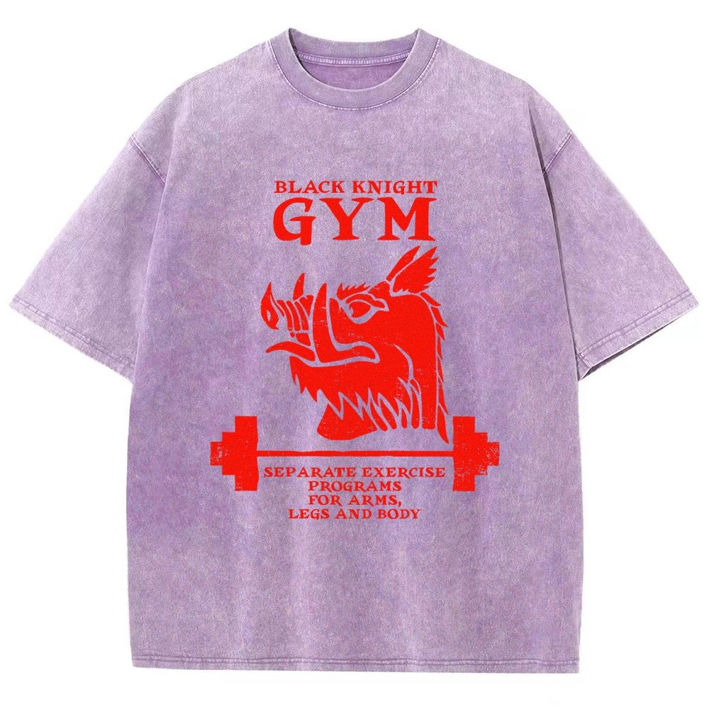 Black Knight Gym Vintage Distressed T-shirt