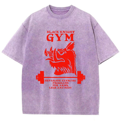 Black Knight Gym Vintage Distressed T-shirt
