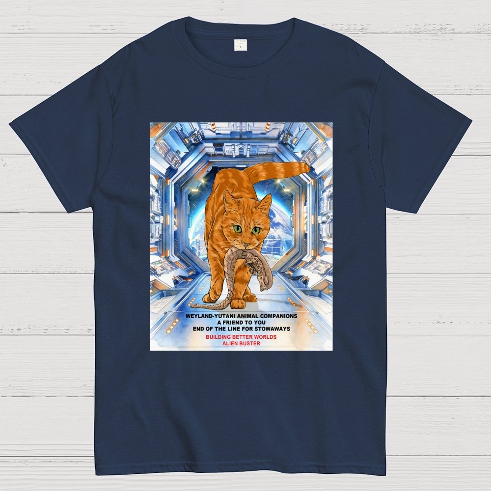 Mystery Creature Buster - Ginger Cat Building Better Worlds Geek T-Shirt