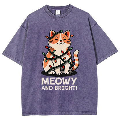 Meowy And Bright! Vintage Distressed T-shirt