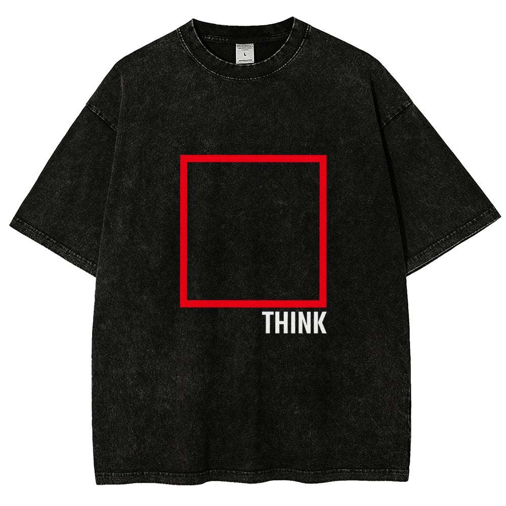Think Outside The Box Vintage Distressed T-shirt