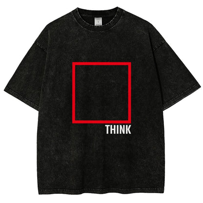 Think Outside The Box Vintage Distressed T-shirt