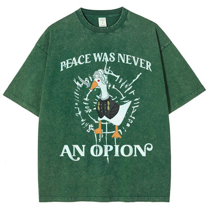 Peace Was Never An Opion Vintage Distressed T-shirt