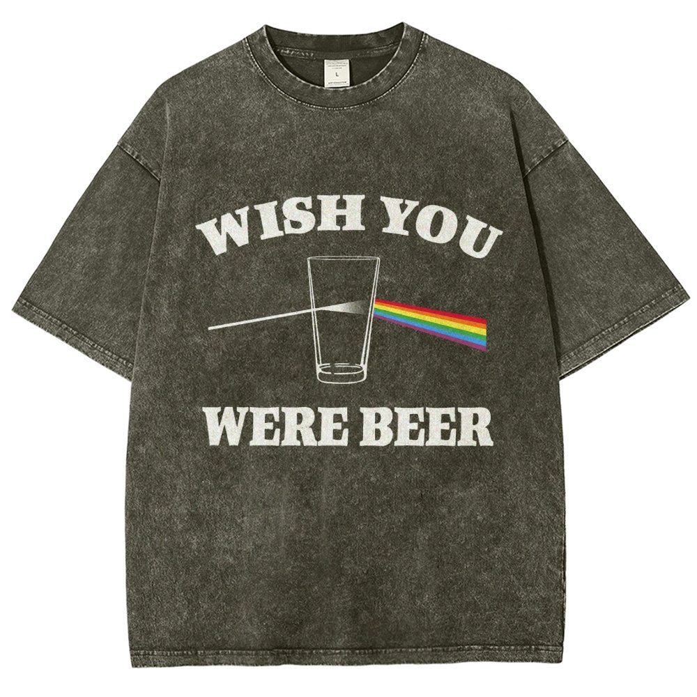 Wish You Were Beer Vintage Distressed T-shirt