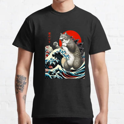 Catzilla Cat Japanese Art T-Shirt