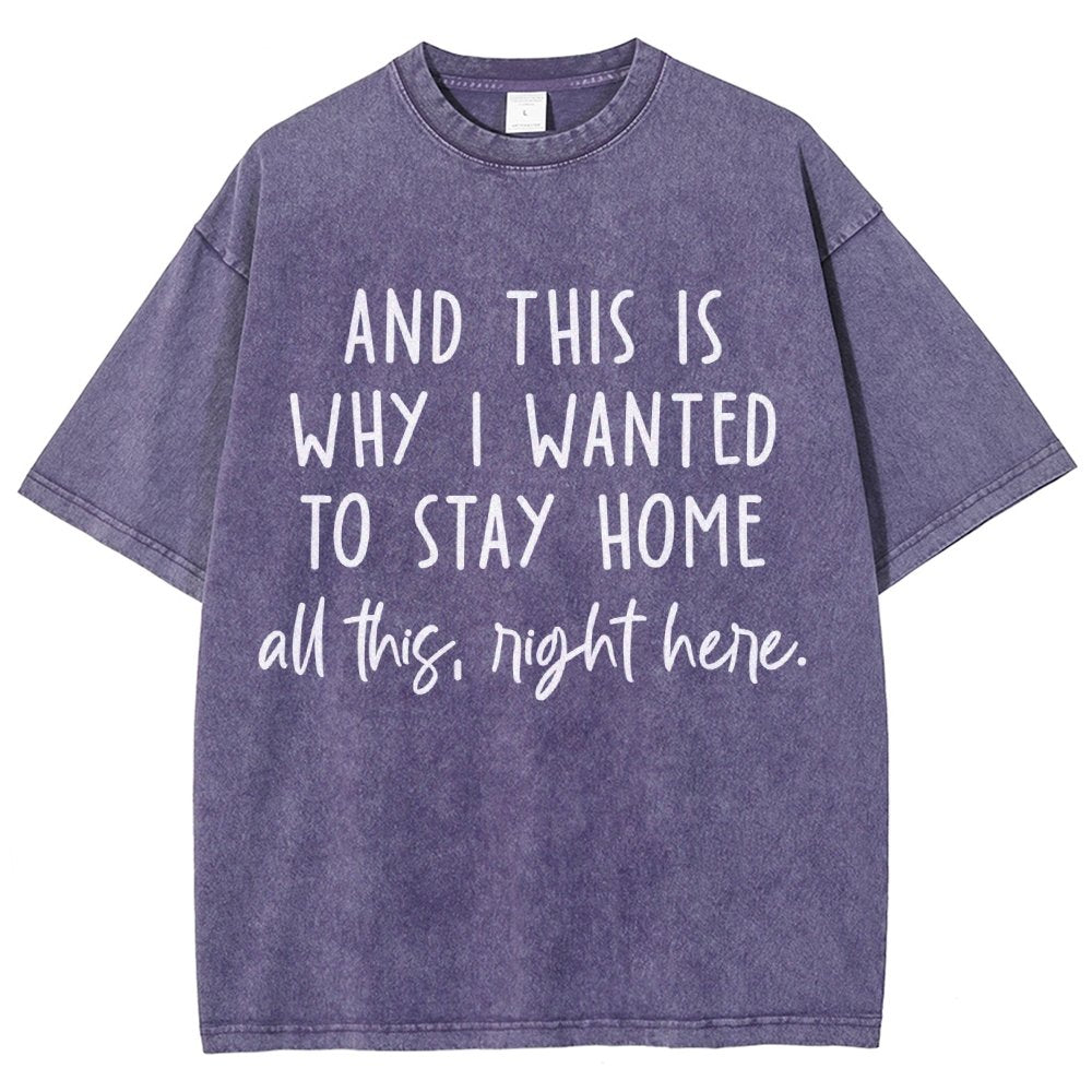 Sarcastic Introvert And This Is Why I Wanted To Stay Home Vintage Distressed T-shirt