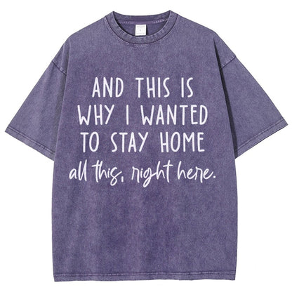 Sarcastic Introvert And This Is Why I Wanted To Stay Home Vintage Distressed T-shirt