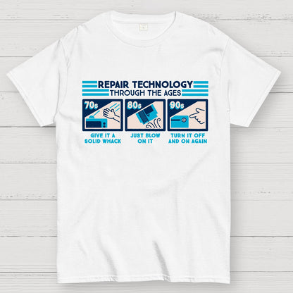 Repair Technology Through the Ages Geek T-Shirt